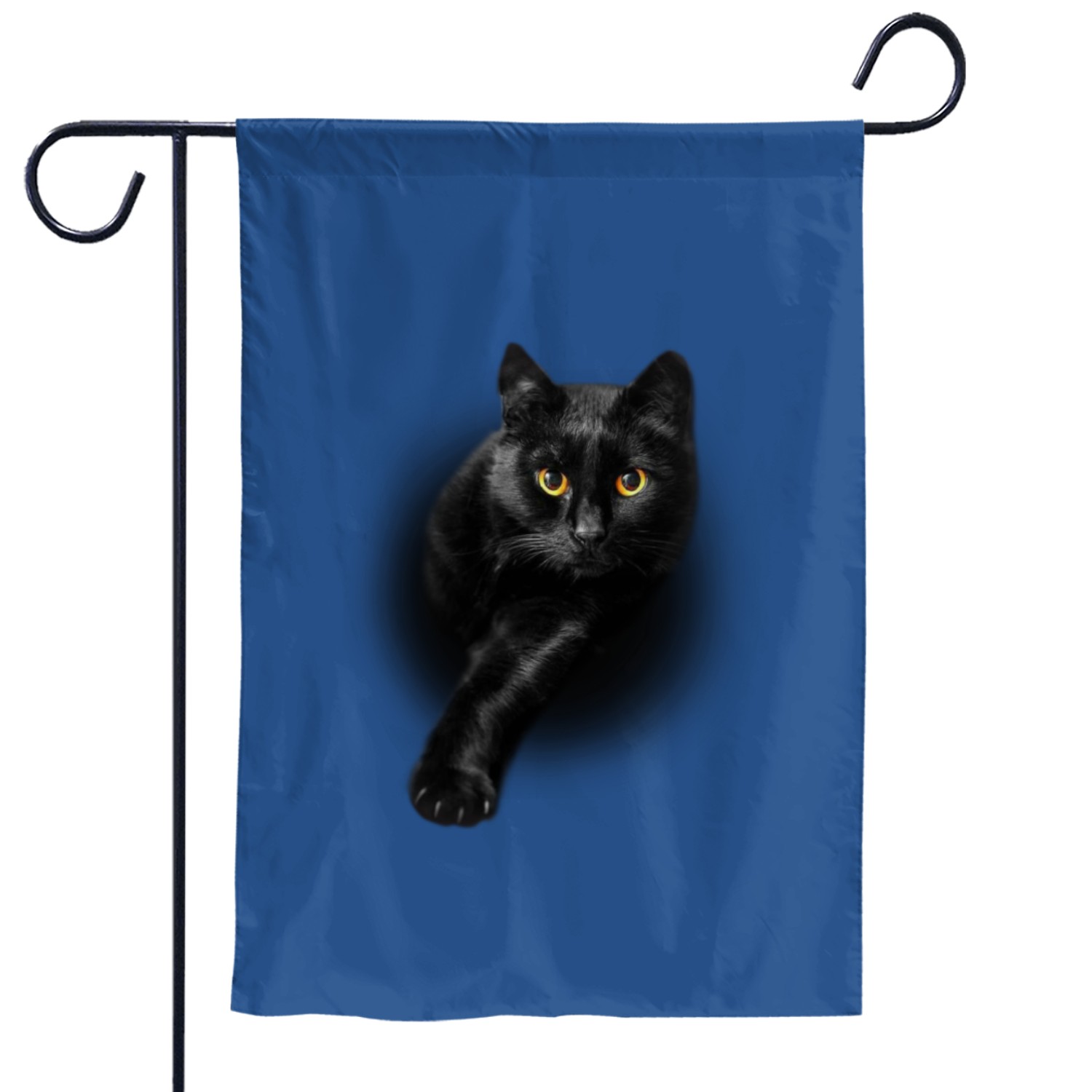 Cute Big Eyes Black Cat Garden Flags