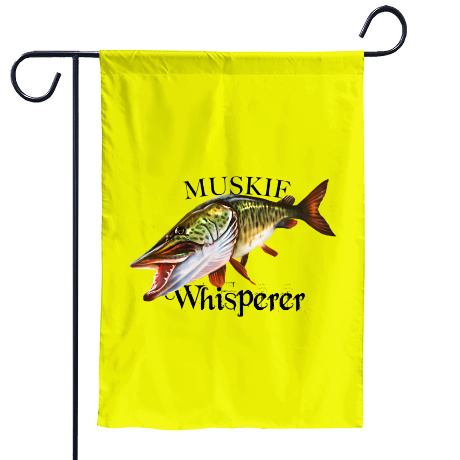 Muskie Whisperer Garden Flags