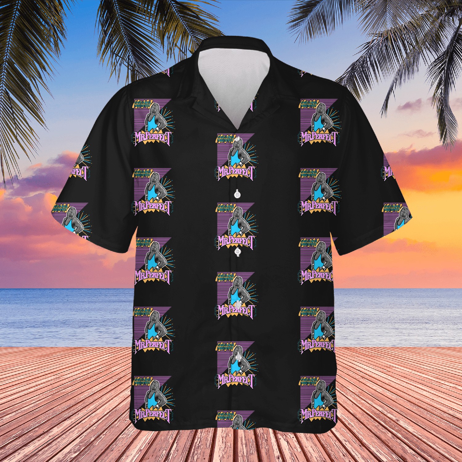 Wrestling Entertainment Nerds Mr. Perfect Graffiti Series [logo] Hawaiians