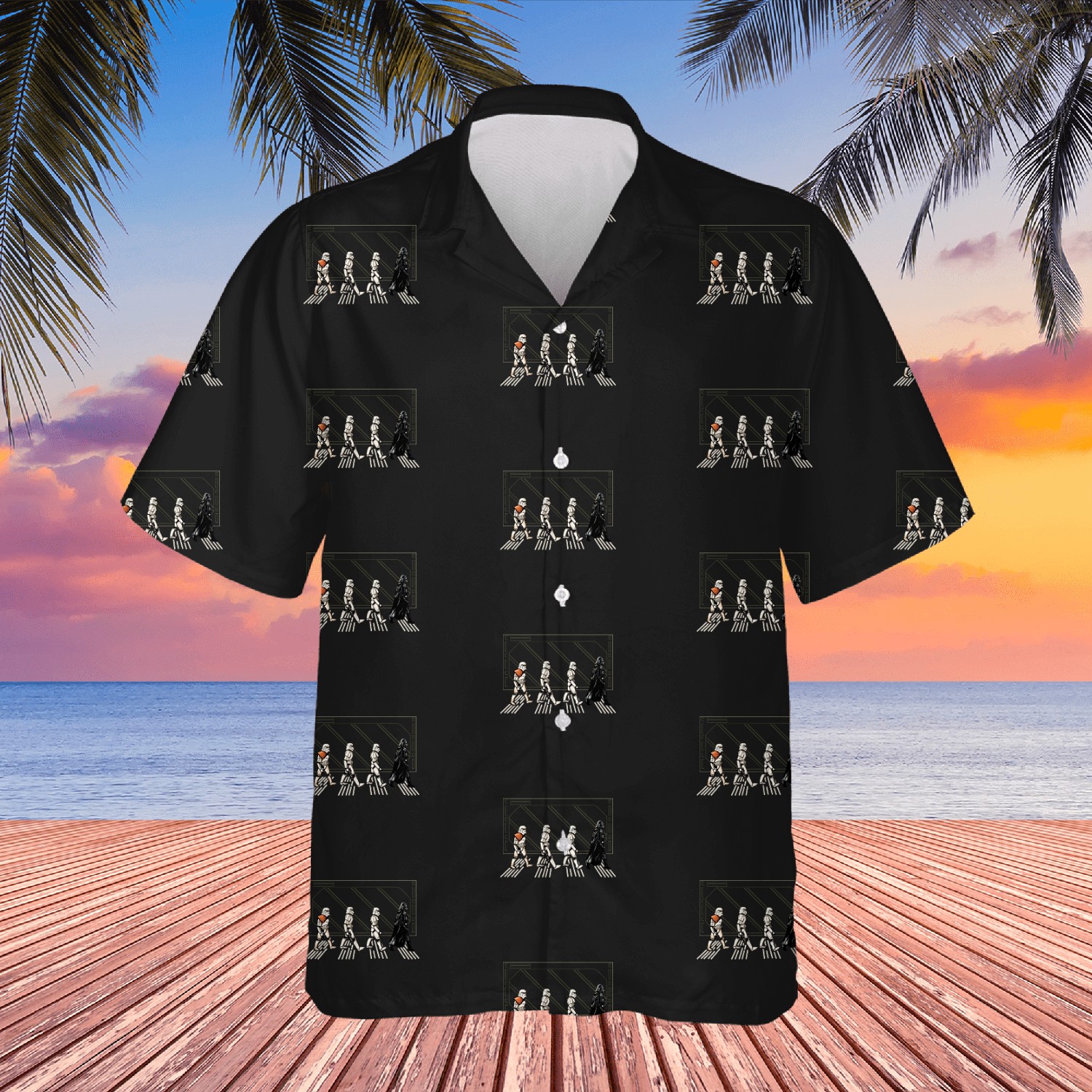 Starr Warss Death Star Road Stormtrooper Crossing Hawaiians