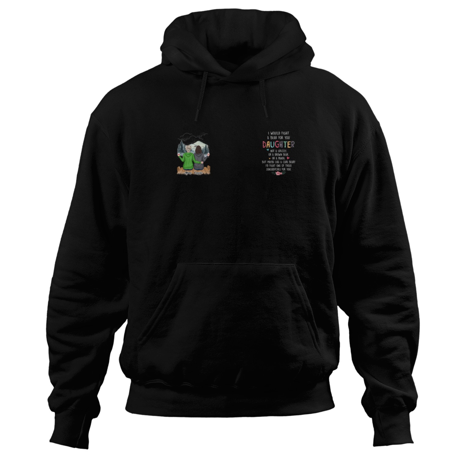 Discover I Would Fight A Bear For You Daughter - Personalized Mug Hoodies