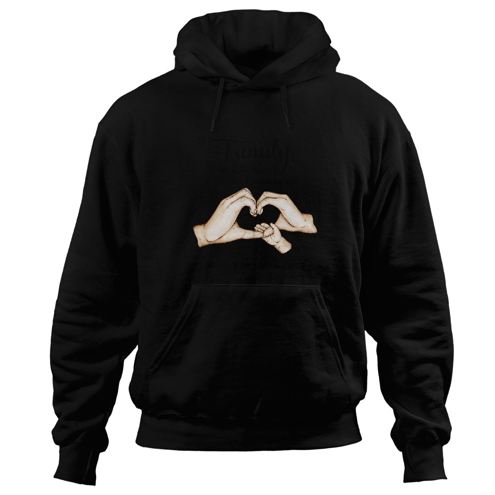 Discover Family Heart Hand Custom Name, Where Life Begins And Love Never Ends Personalized Hoodies