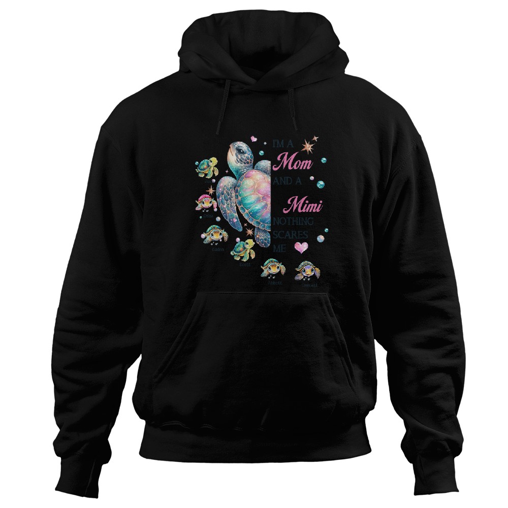 Discover Nothing Scares Me Grandma Turtle - Personalized Grandma Hoodies