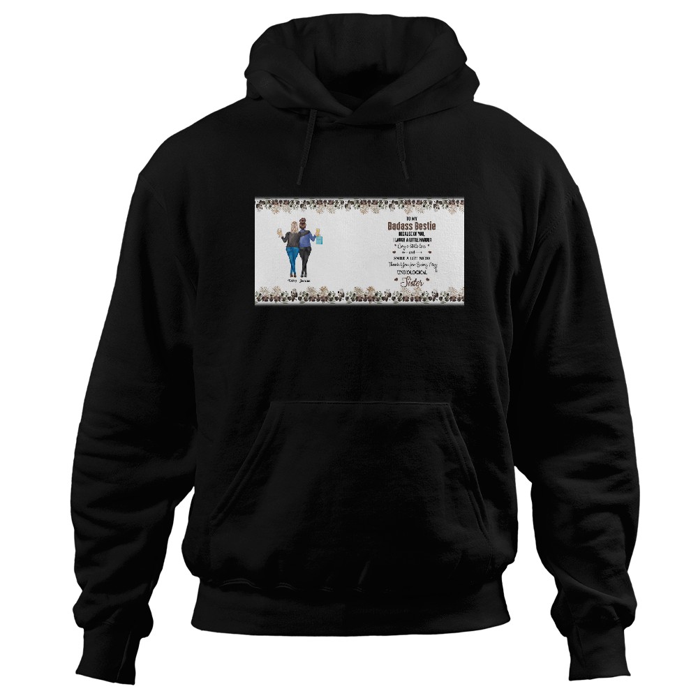 Discover Because Of You I Laugh A Little Harder Friendship - Personalized Clear Glass Cup Hoodies
