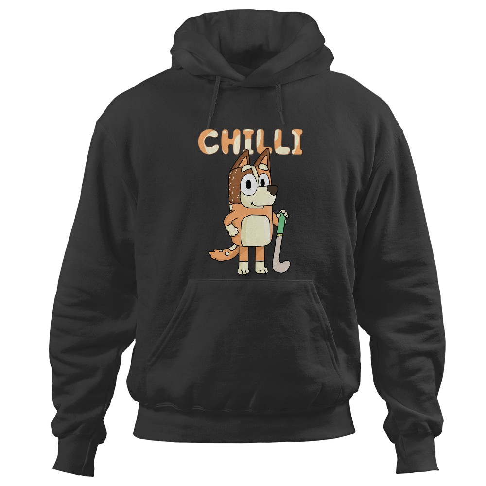 Bluey Chilli Hockey Mom Mum Hoodies