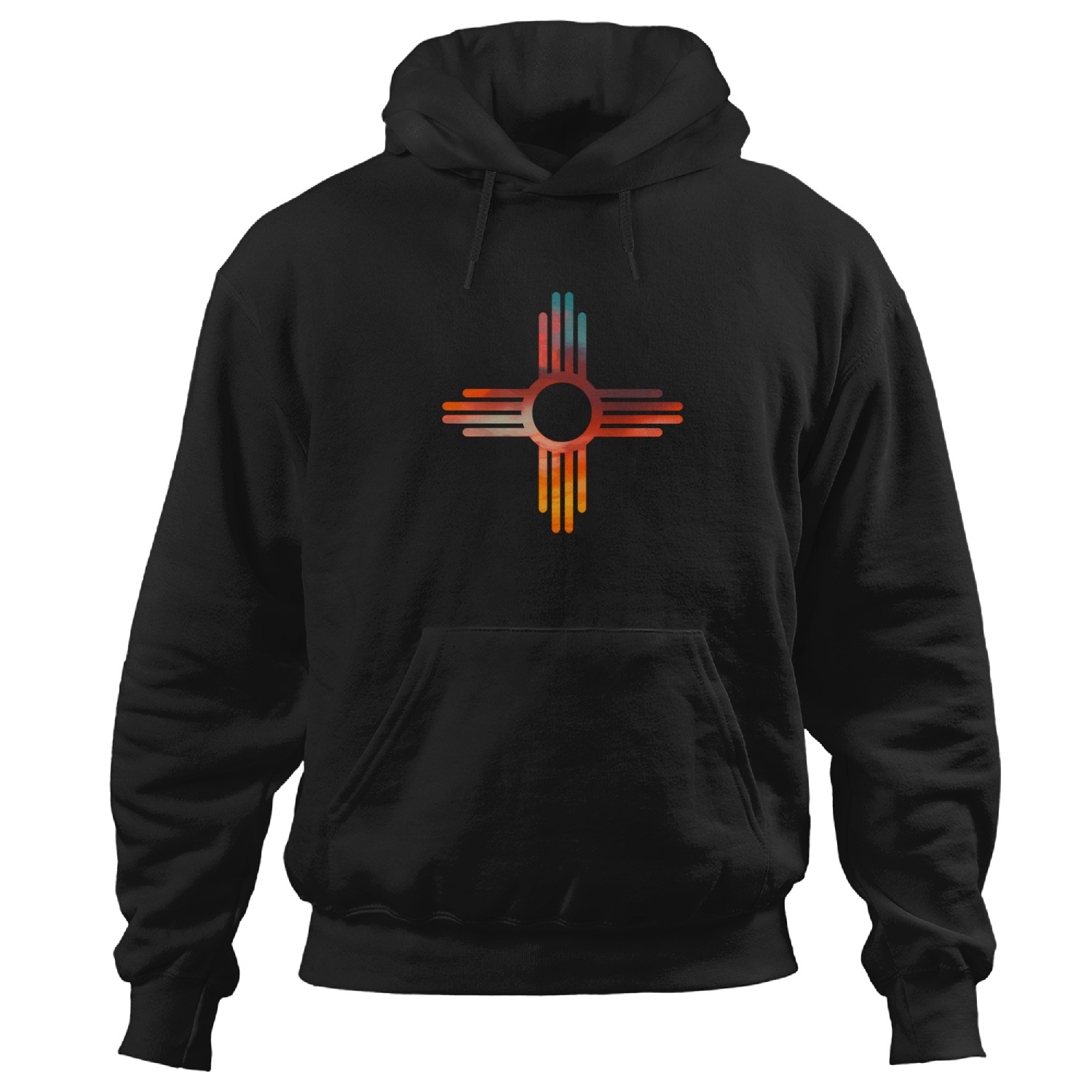 New-mexico-zia-symbol-art-print-hoodie-pullover-hoodie T-shirt Hoodies
