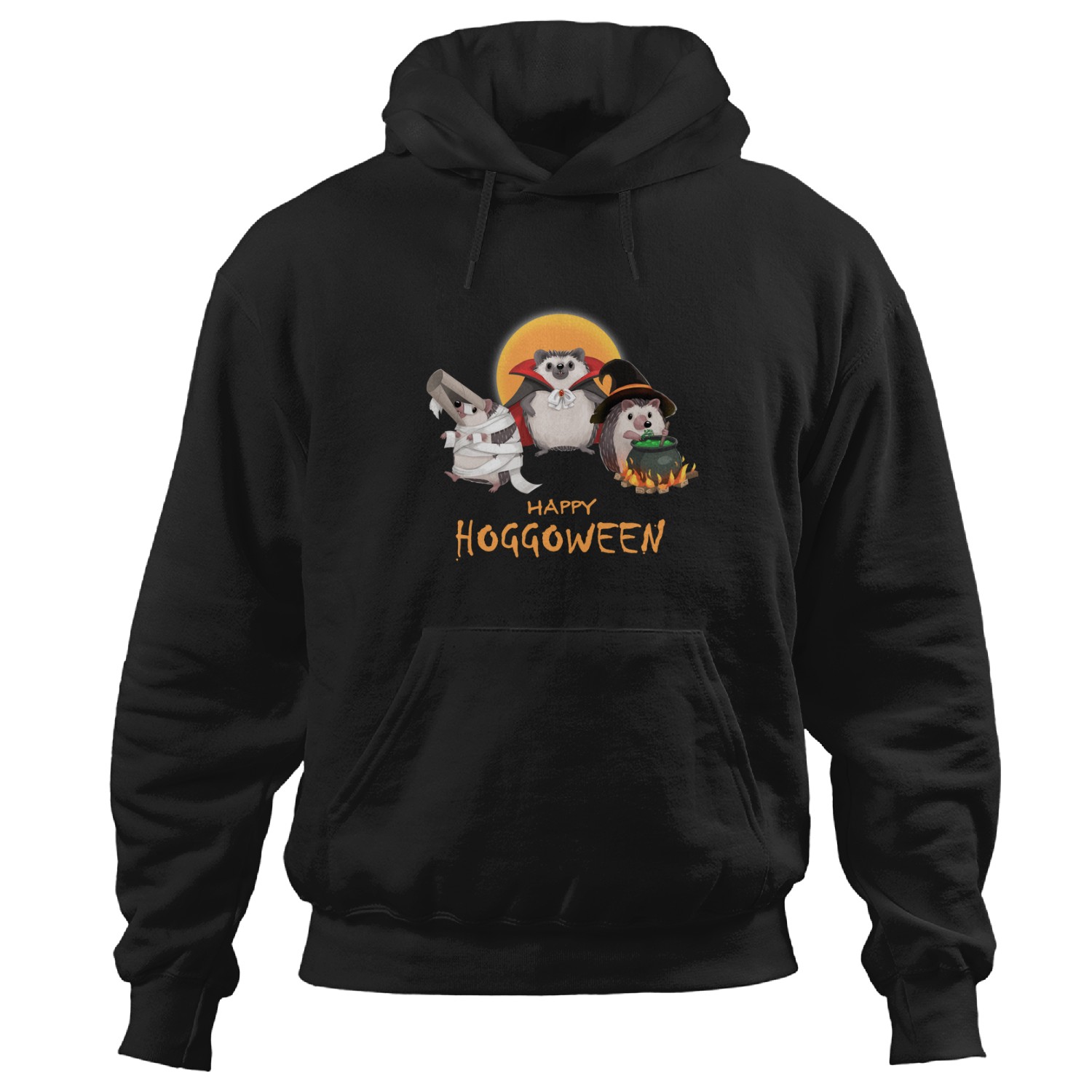 Happy Hoggoween Halloween Hedgehog Vampire Witch Mummy Hoodies