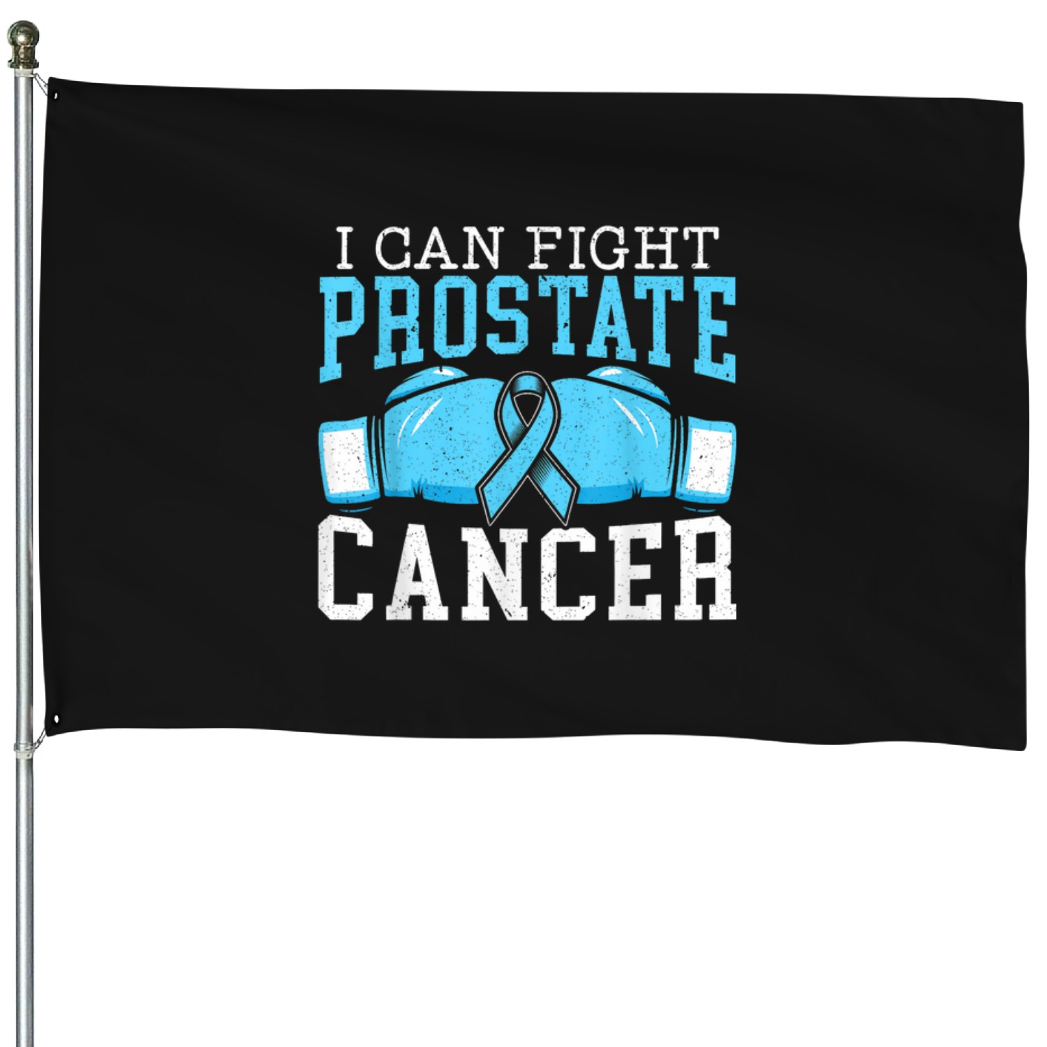 Prostate Cancer Awareness Blue Ribbon House Flags