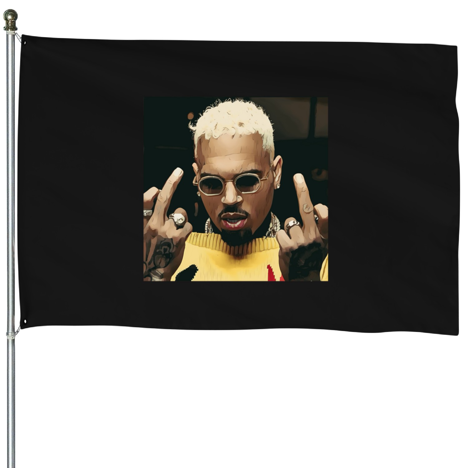 Chris-brown T-shirt House Flags