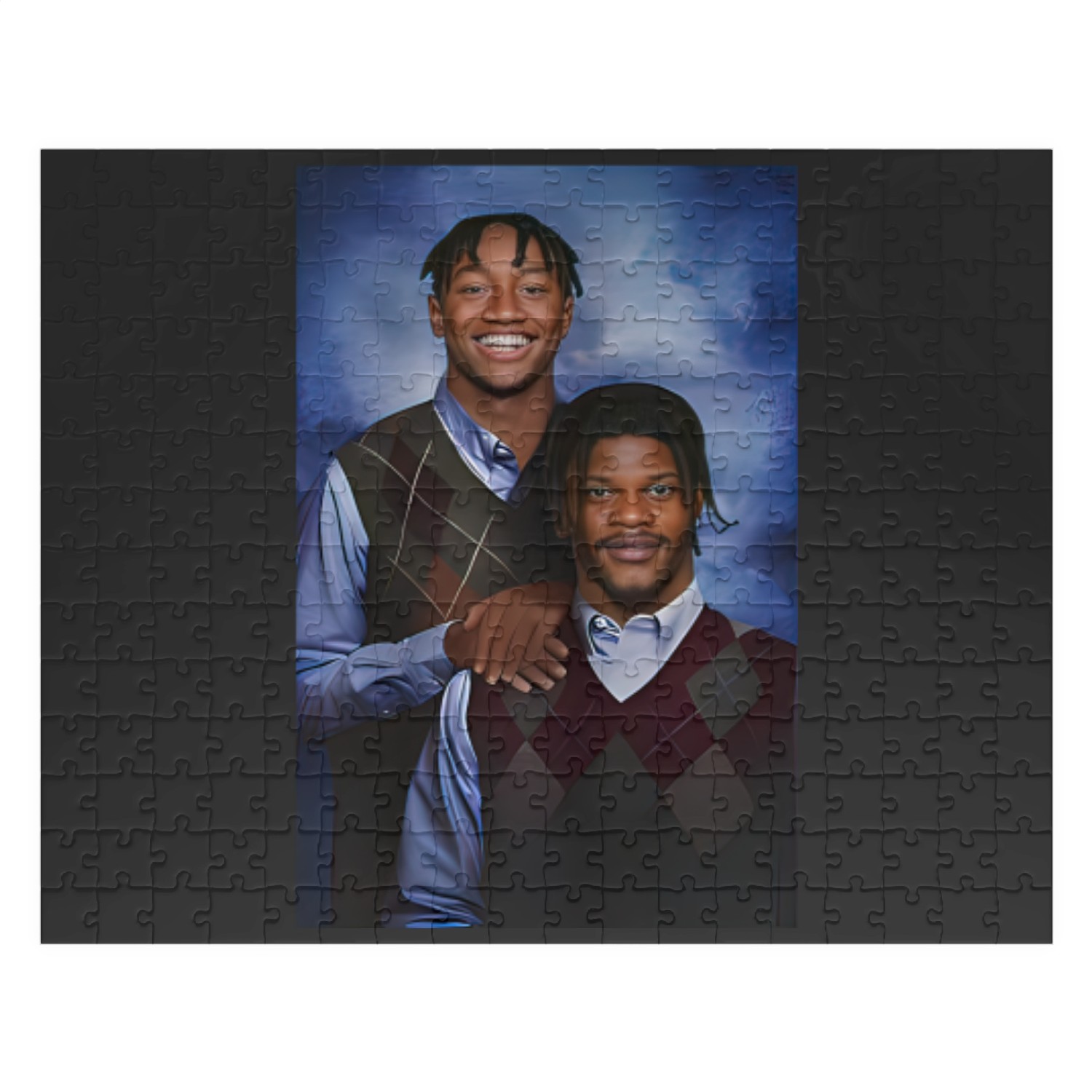 Lamar Jackson Zay Flowers Baltimore Football Jigsaw Puzzles, Funny Jigsaw Puzzles Christmas Gift