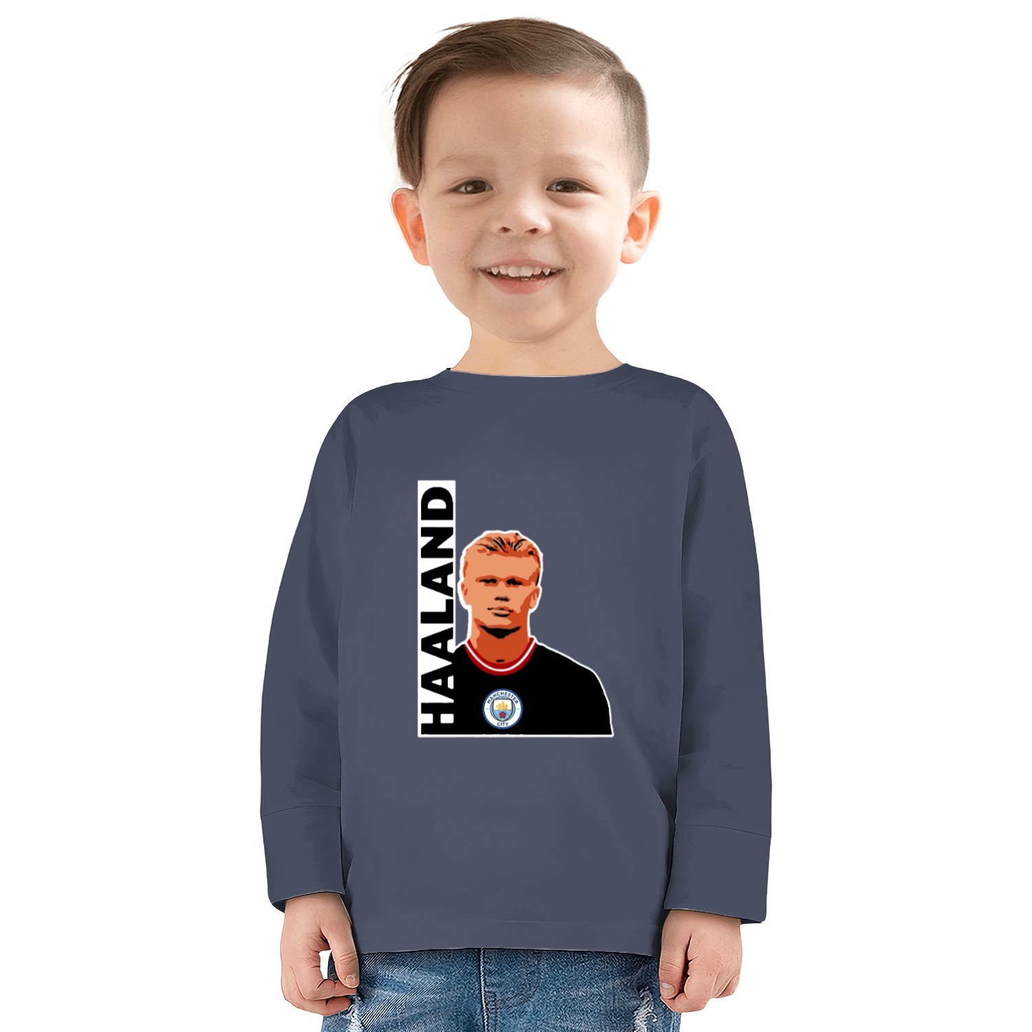 Erling Haaland Kids Long Sleeve T Shirts