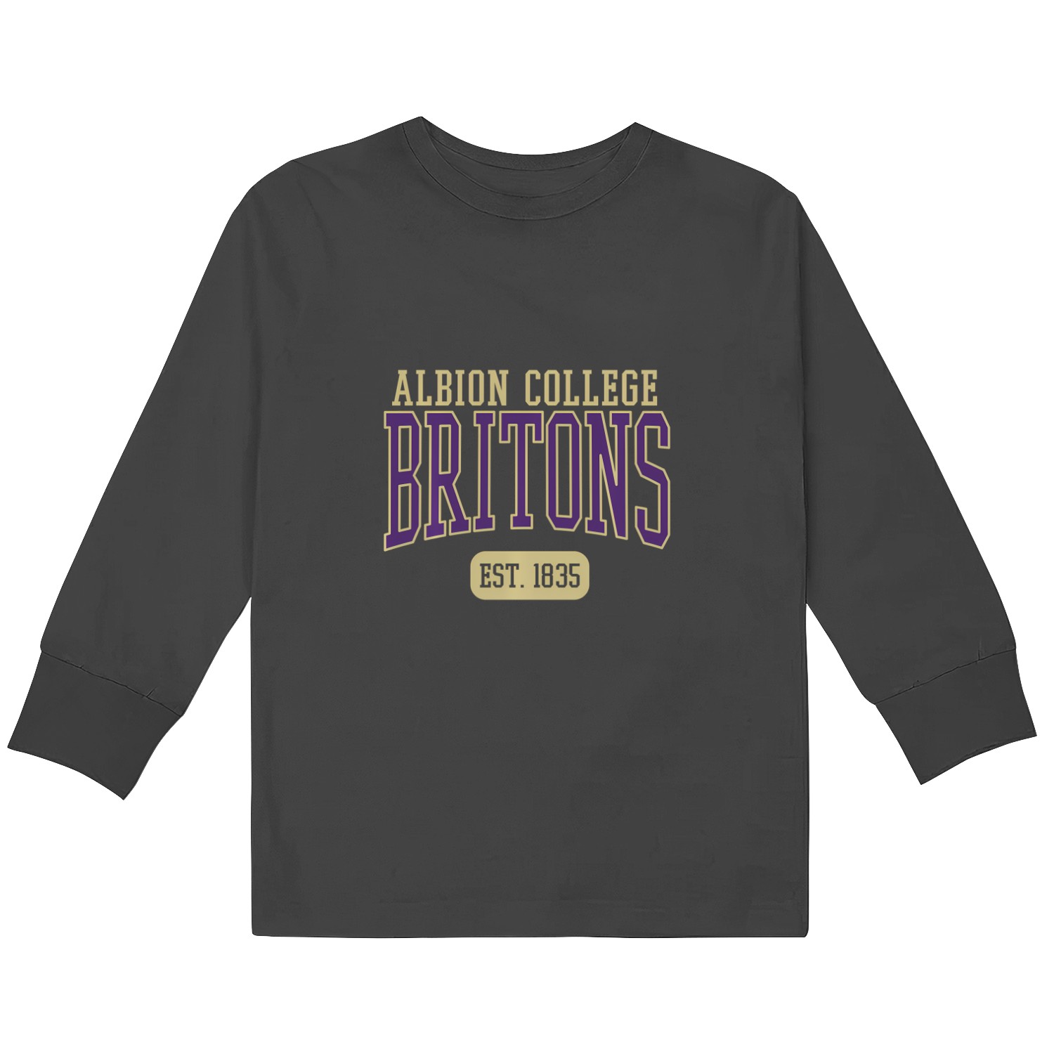 Albion College Britons Est Date Pullover Kids Long Sleeve T-shirts