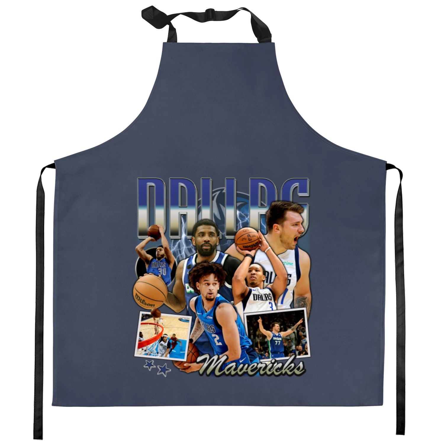 Vintage Dallas Luka Doni Kyrie Irving Basketball, Mavericks Basketball Kitchen Aprons