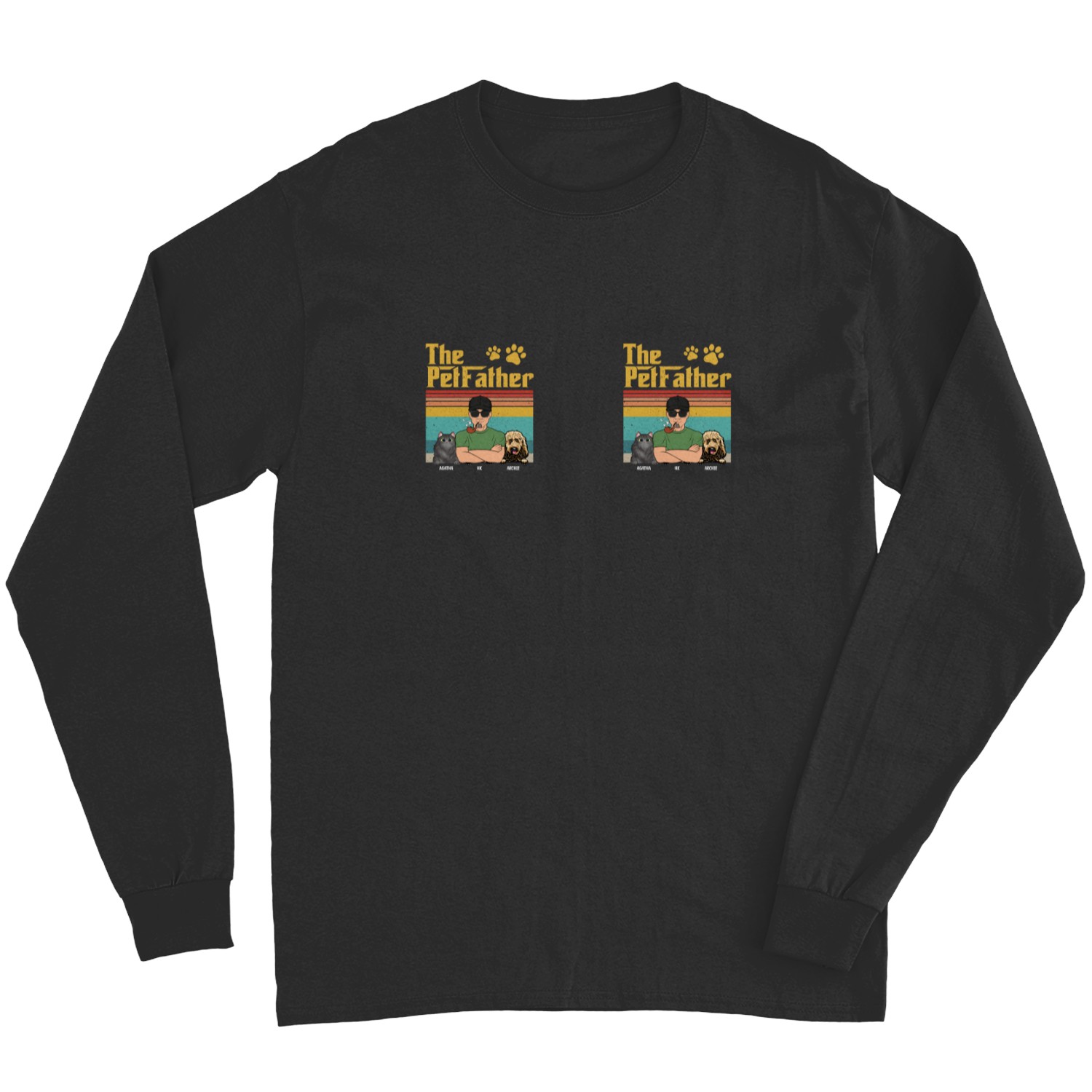Discover The Dog Father Custom Gift For Dad Dog Lovers Personalized Mug Long Sleeves