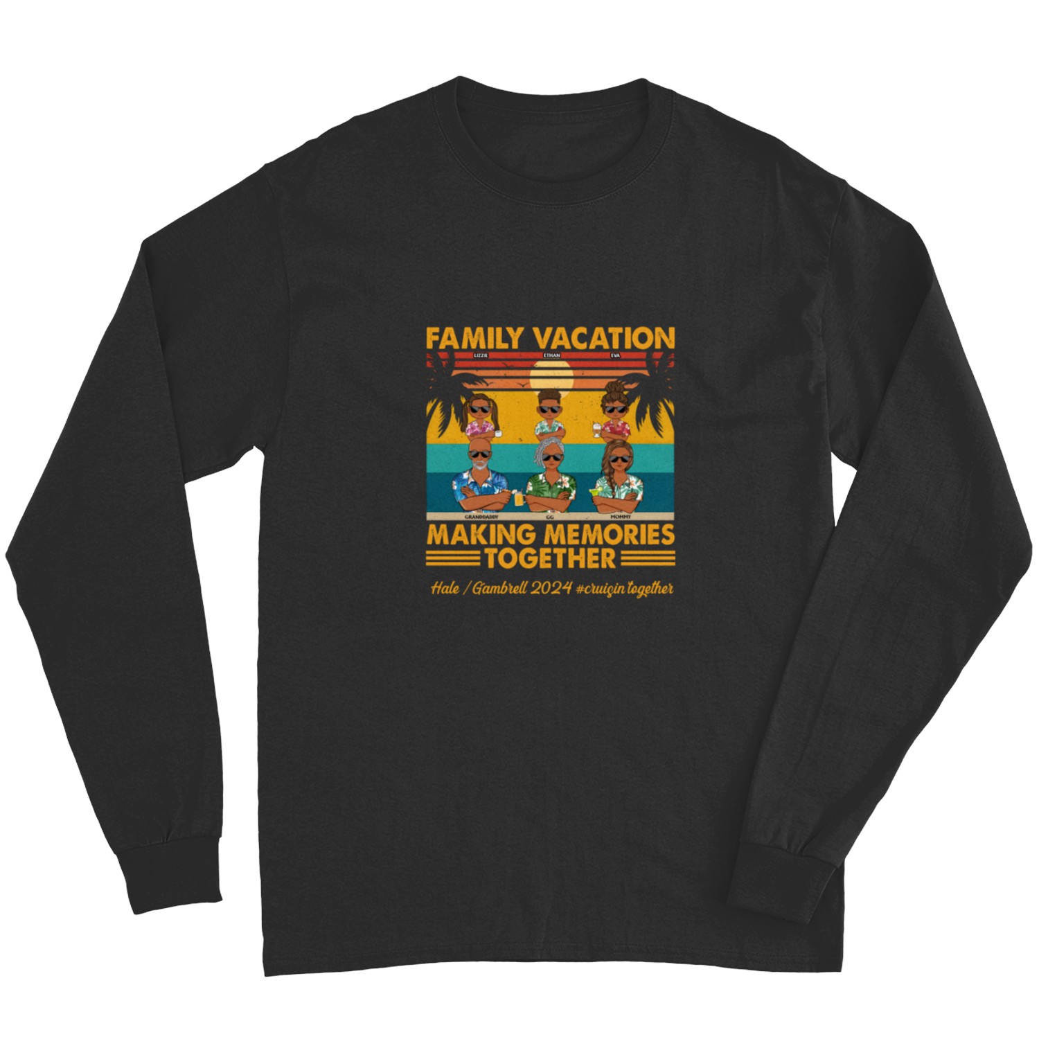 Family Vacation Making Memories Together Traveling Lover Personalized Custom Long Sleeves