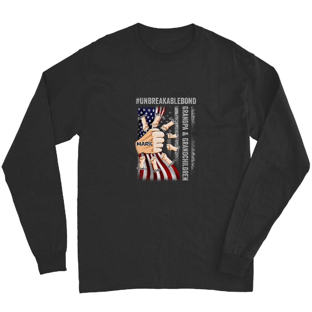 Discover Grandpa & Grandsons/Granddaughters Unbreakable Bond - Personalized Long Sleeves