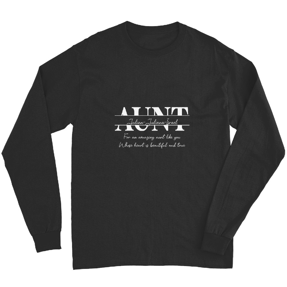 Discover For An Amazing Aunt Like You - Personalized Flower Shadow Box Long Sleeves