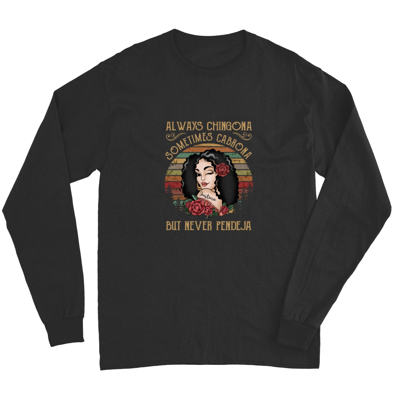 Discover Always Chingona Sometimes Cabrona - Personalized Black Mug Long Sleeves