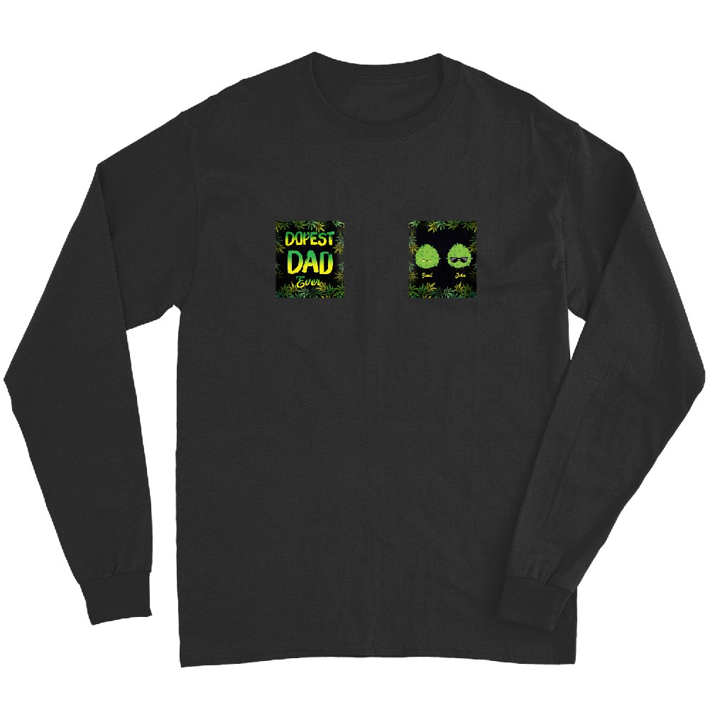 Discover Dopest Dad Ever - Personalized Weed Mug Long Sleeves