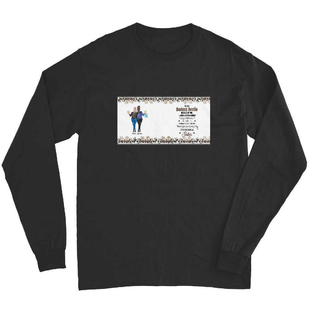 Discover Because Of You I Laugh A Little Harder Friendship - Personalized Clear Glass Cup Long Sleeves