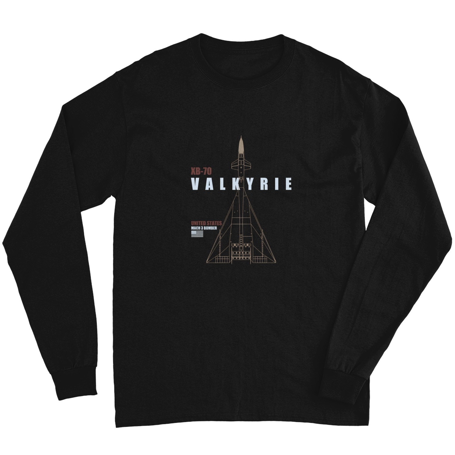 Xb-70 Valkyrie T-shirt Long Sleeves