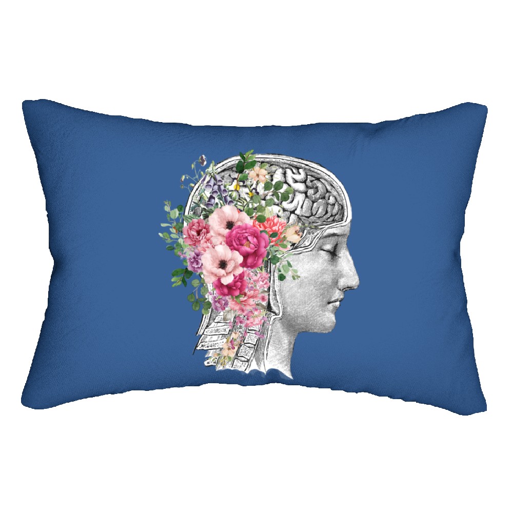 Brain Floral, Mental Health Matters107 Lumbar Pillows