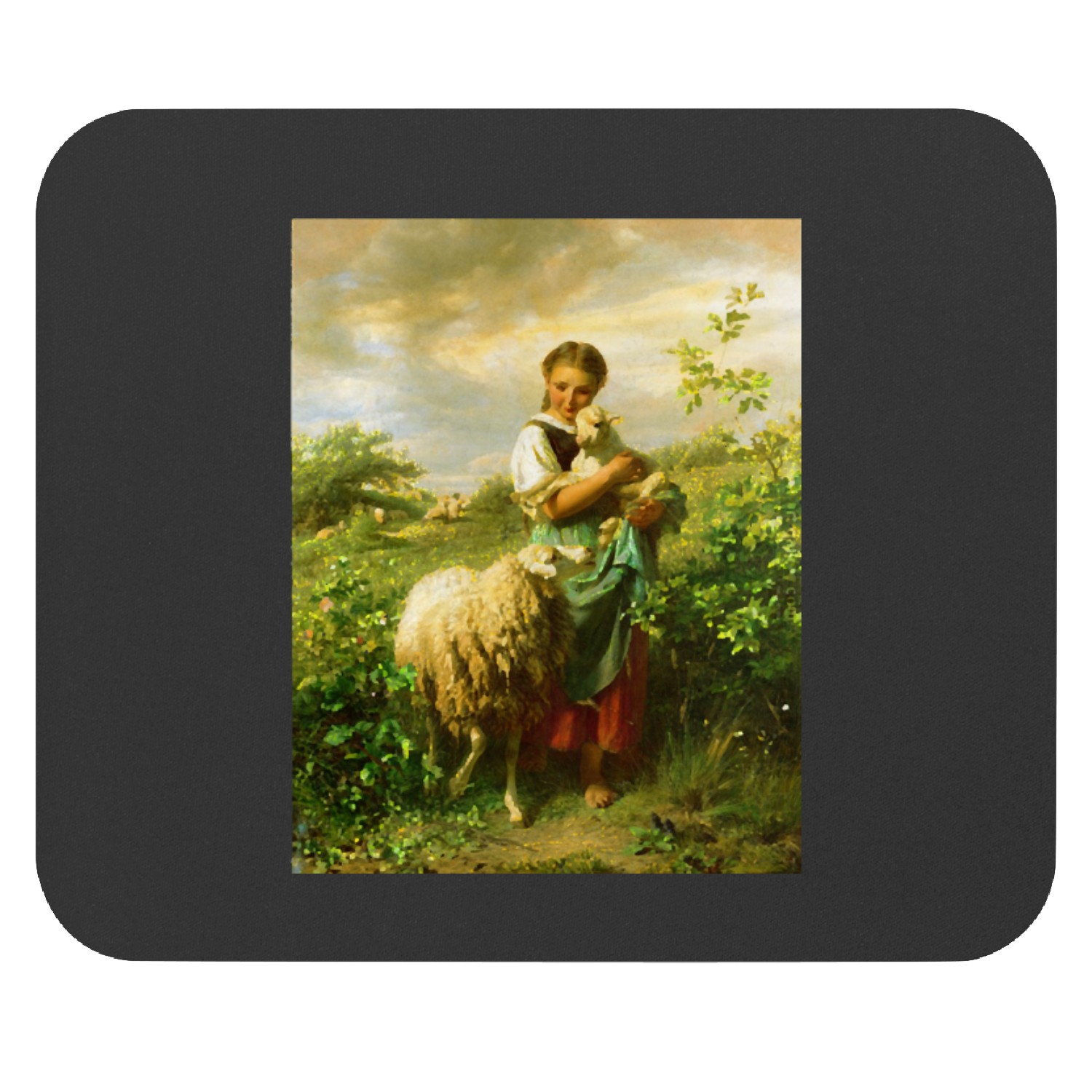 Johann Baptist Hofner The Shepherdess 1866 Mouse Pads