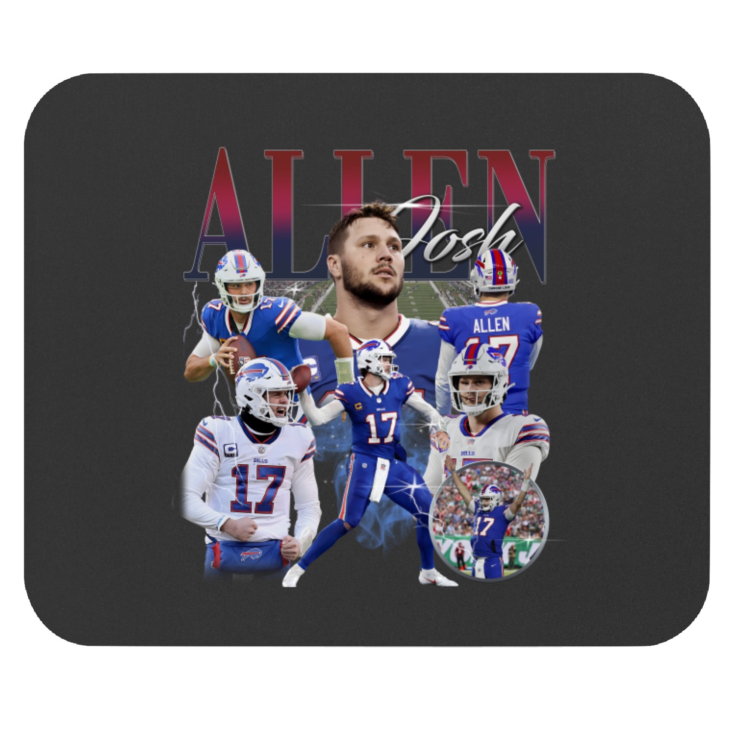 Josh Allen Buffalo Football Mouse Pads, Bills Mouse Pads Christmas Gift Unisex