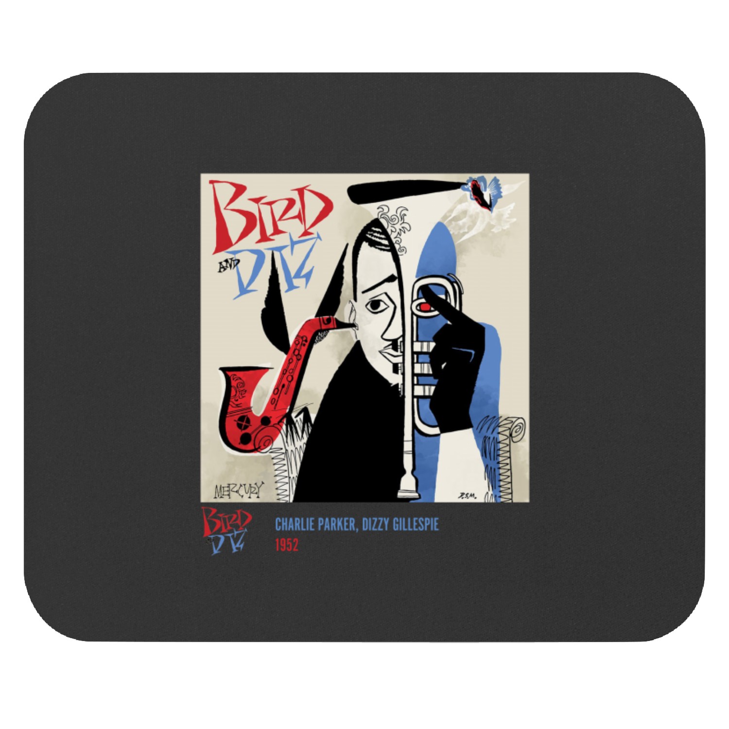 Charlie Parker E Dizzy Gillespie: Celebrate The Timeless Jazz Legacy With Vintage-inspired Artwork | Jazz Lovers Gift Mouse Pads