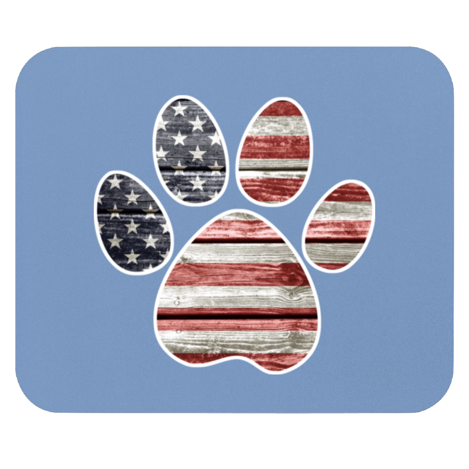 Patriotic Paw Print, American Flag Mouse Pads