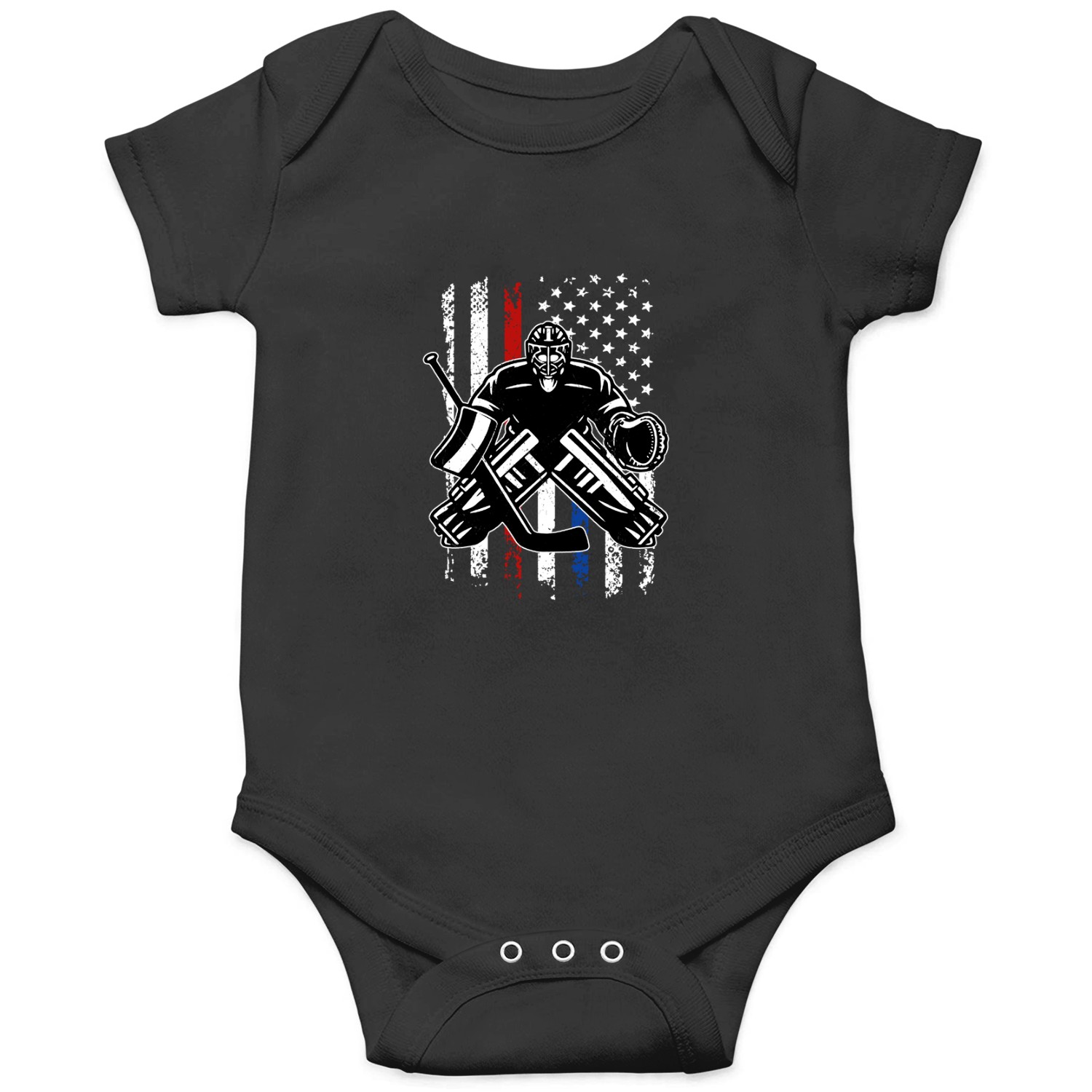American Flag Hockey Goalie Patriotic Pride Usa Onesies