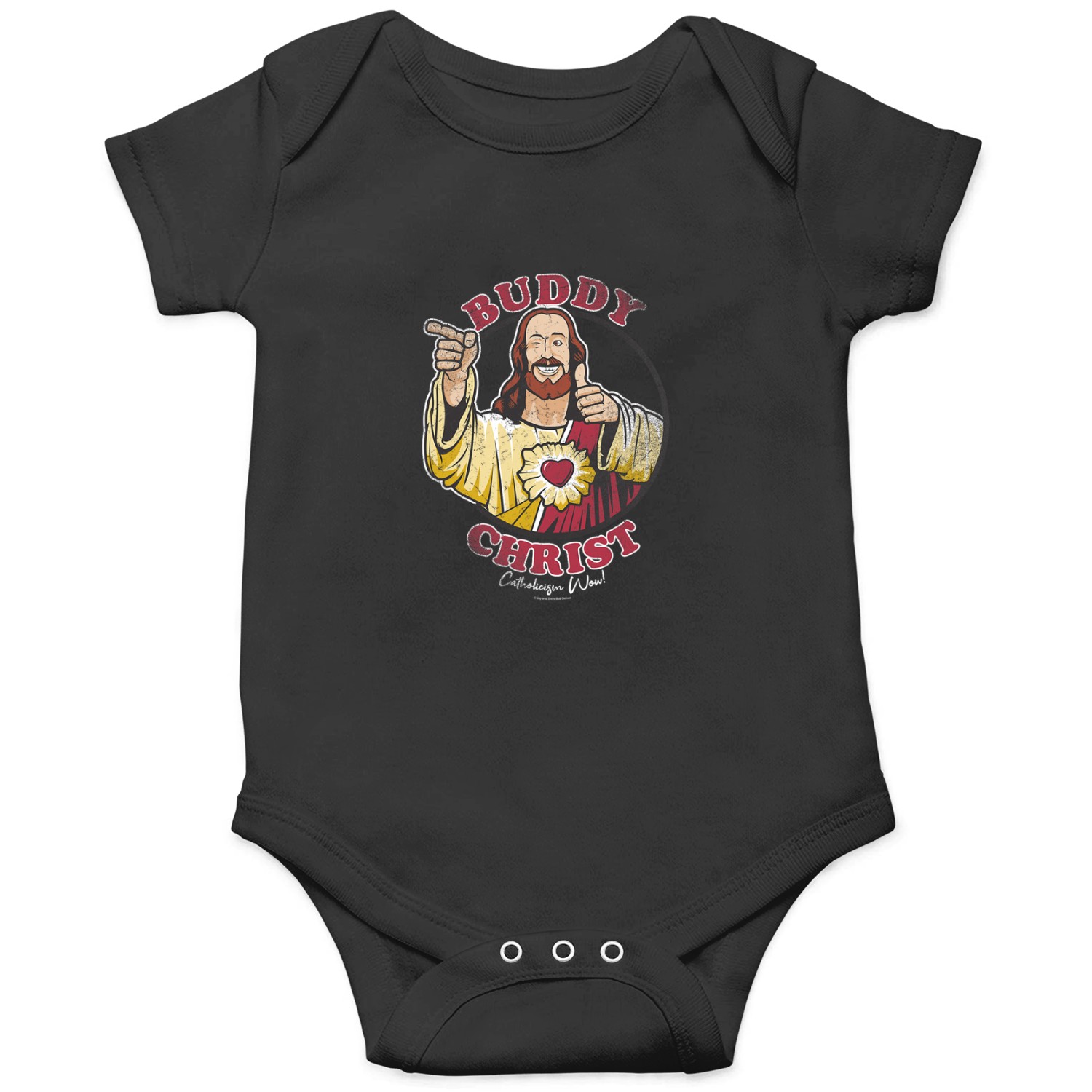 Jay And Silent Bob Buddy Christ Circle Portrait Onesies