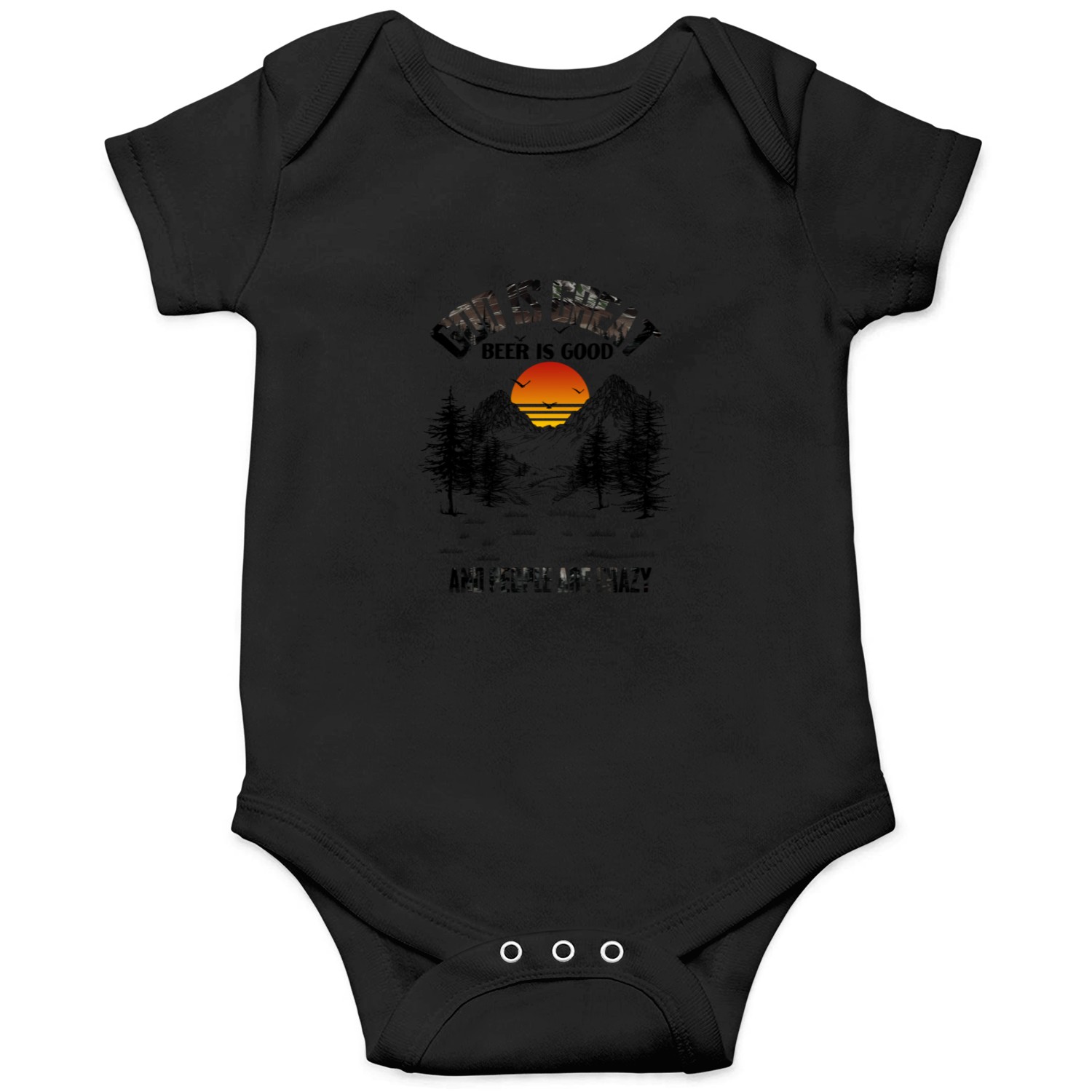 Discover God Is Great Beer Is Good And People Are Crazy - Personalized Onesies