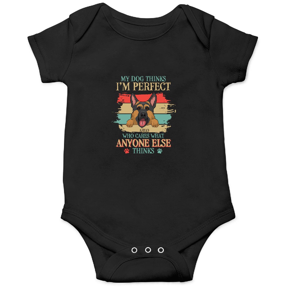 Discover My Dog Thinks I'm Perfect - Personalized Custom Unisex Onesies
