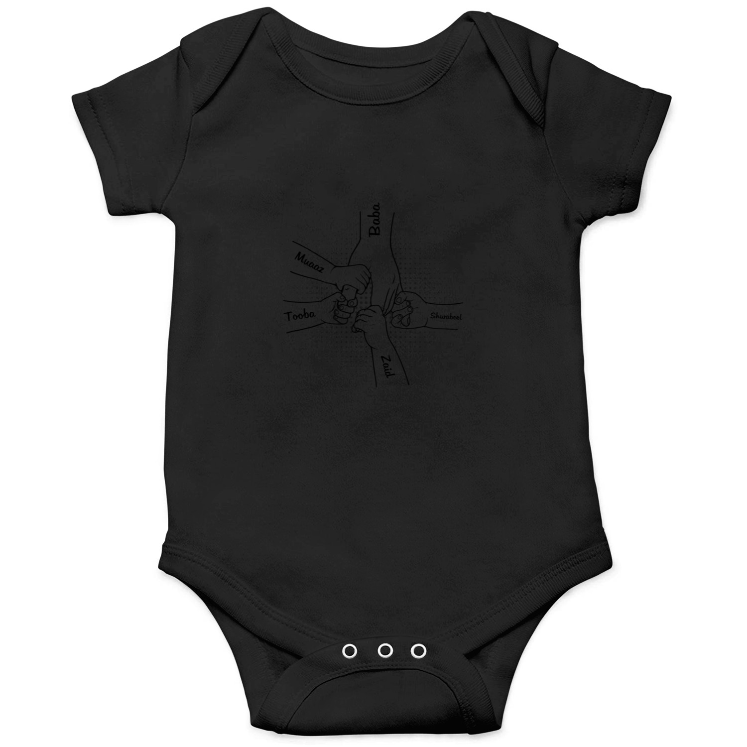Discover Hand In Hand Custom Name, Custom Father's Day Gifts Personalized Onesies