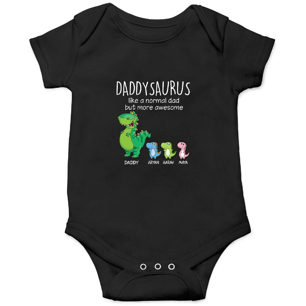 Discover Grandpasaurus And Kids Personalized Onesies