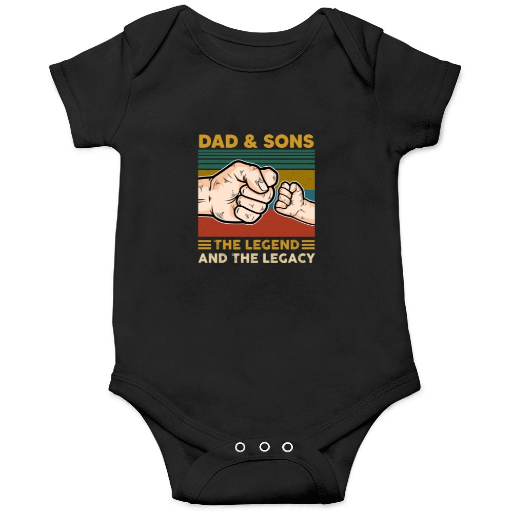 Discover Dad Son Legend Legacy Personalized Onesies