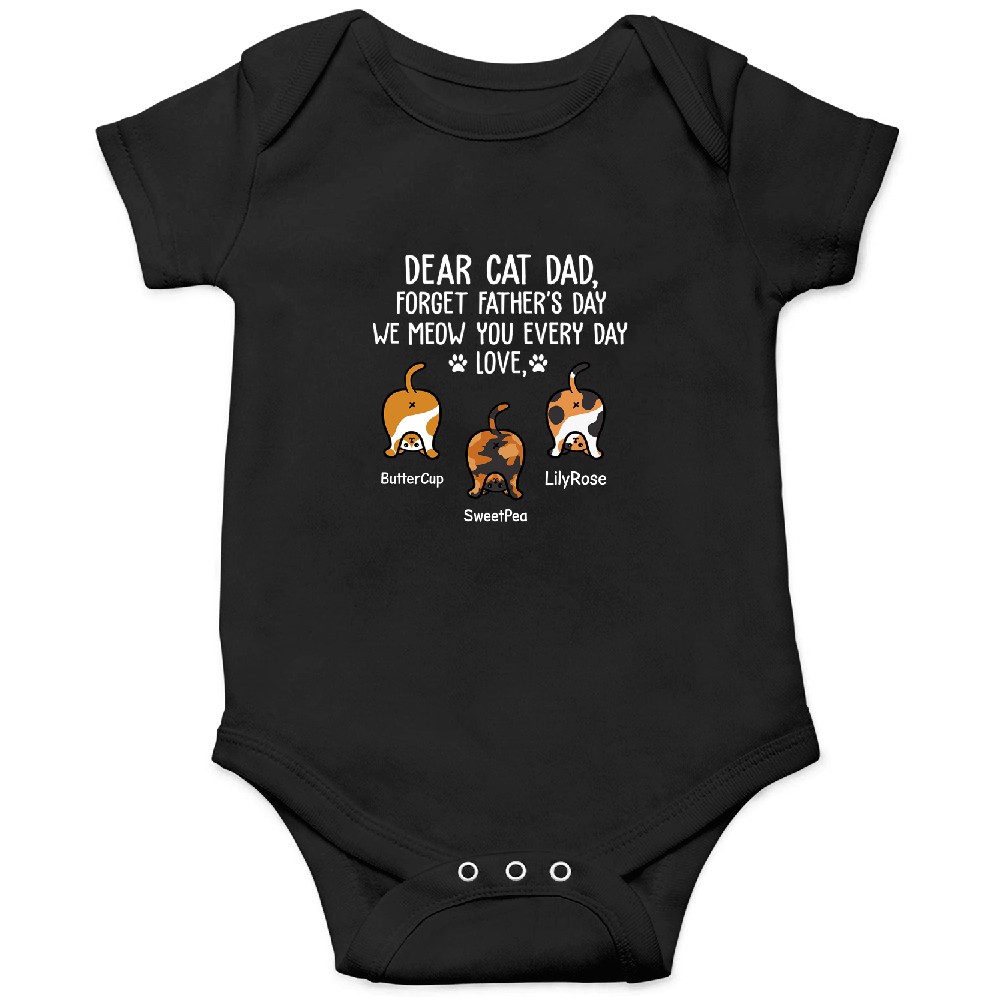 Discover Forget Father's Day We Meow You Every Day Funny Cat Butt Father's Day Gift Customize Unisex Onesies