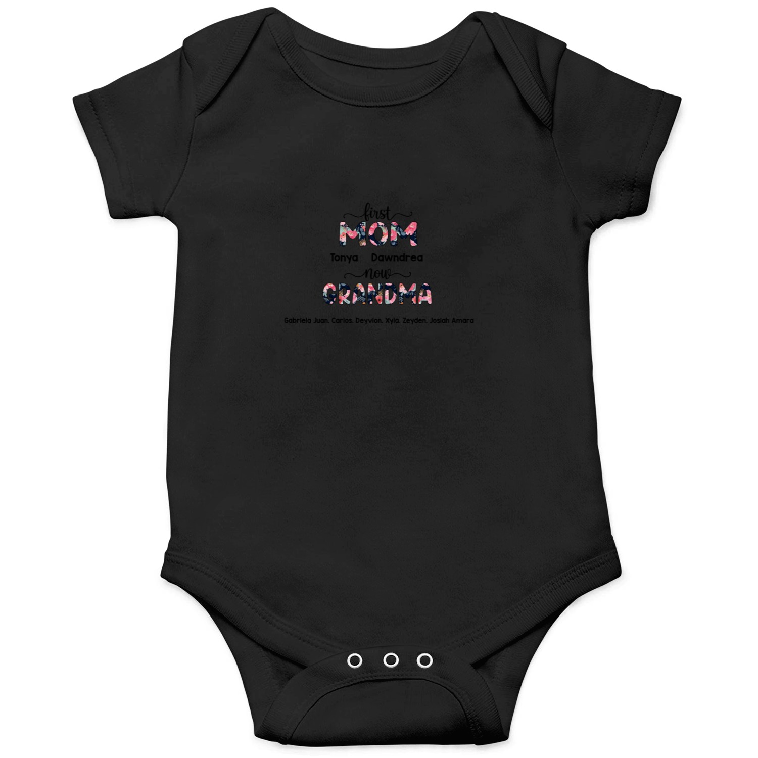 Discover First Mom Now Grandma Personalized Onesies