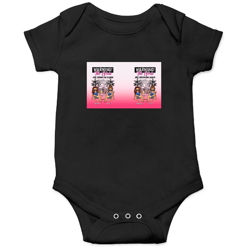Discover Warning The Girls Are Drinking Again - Personalized Ombre Frosted Glass Cup Onesies