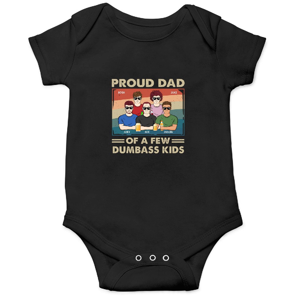 Discover Proud Dad Of A Few Kids - Personalized Onesies