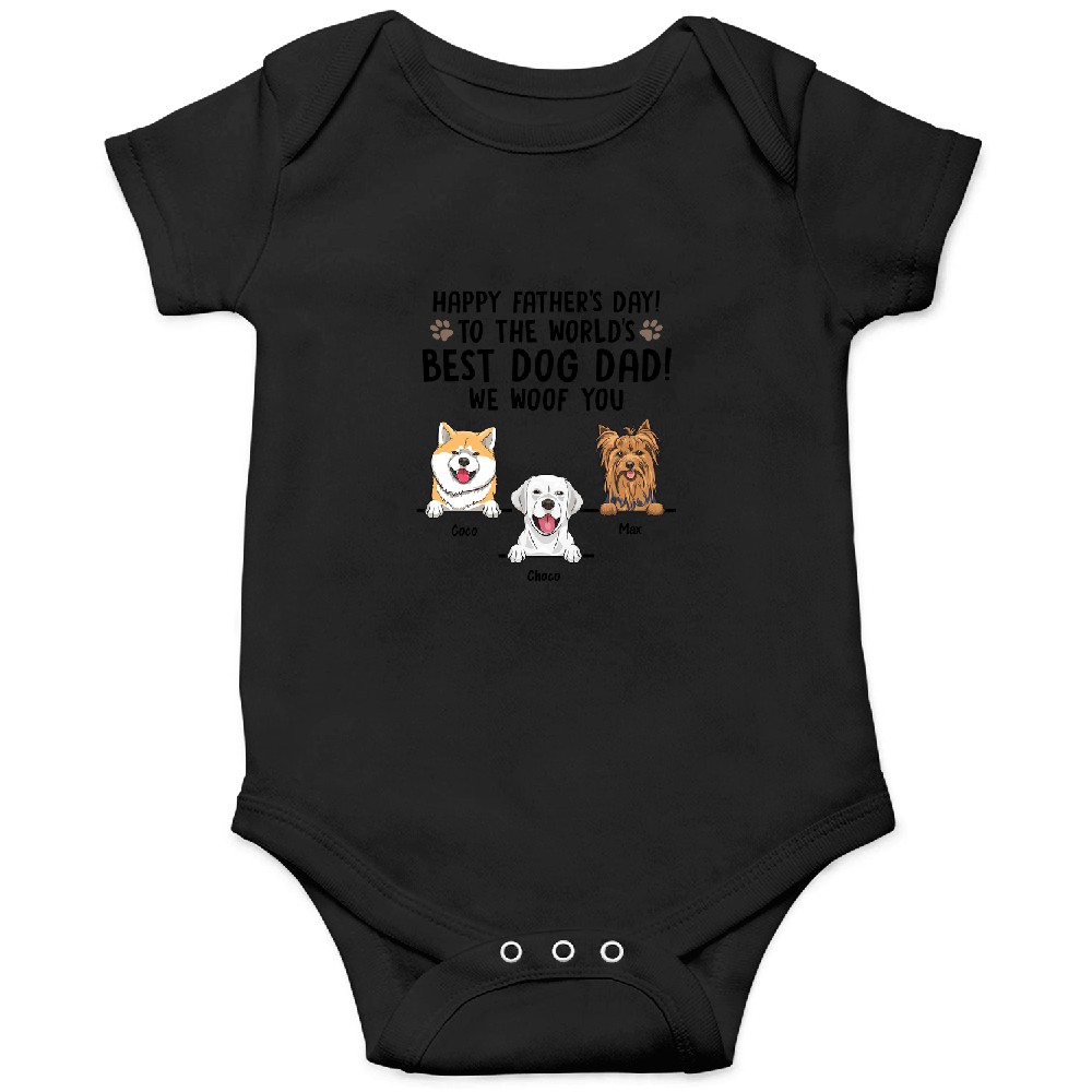 Discover Happy Father's Day To Best Dog Dad - Gift for Dad, Personalized Onesies
