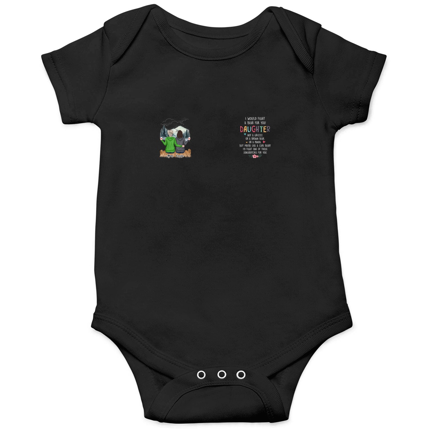 Discover I Would Fight A Bear For You Daughter - Personalized Mug Onesies