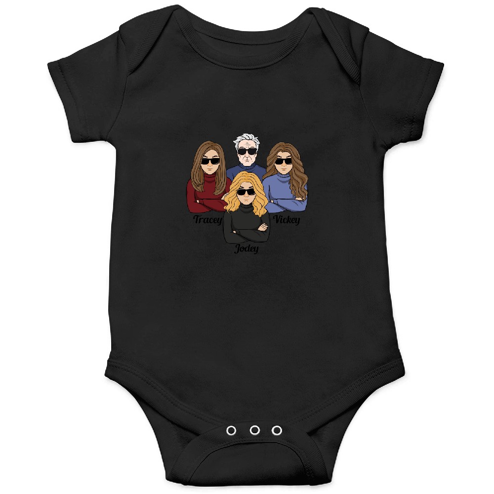 Discover Dad Of Girls #Outnumbered - Personalized Mug - Birthday, Christmas Gift For Father, Daddy, Dad, Girl Dad Onesies