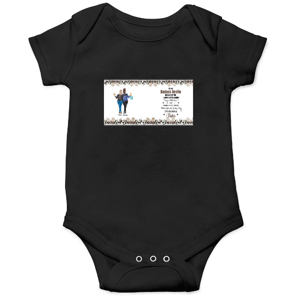 Discover Because Of You I Laugh A Little Harder Friendship - Personalized Clear Glass Cup Onesies