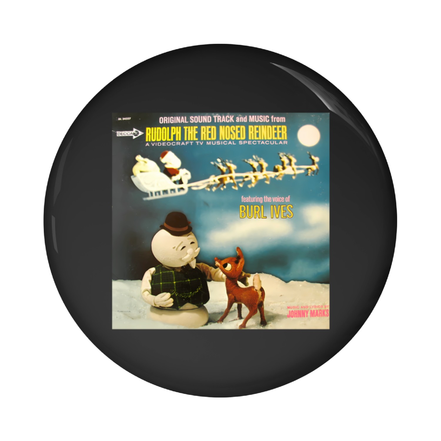 Rudolph Vintage Soundtrack Lp 2777 Pin Buttons