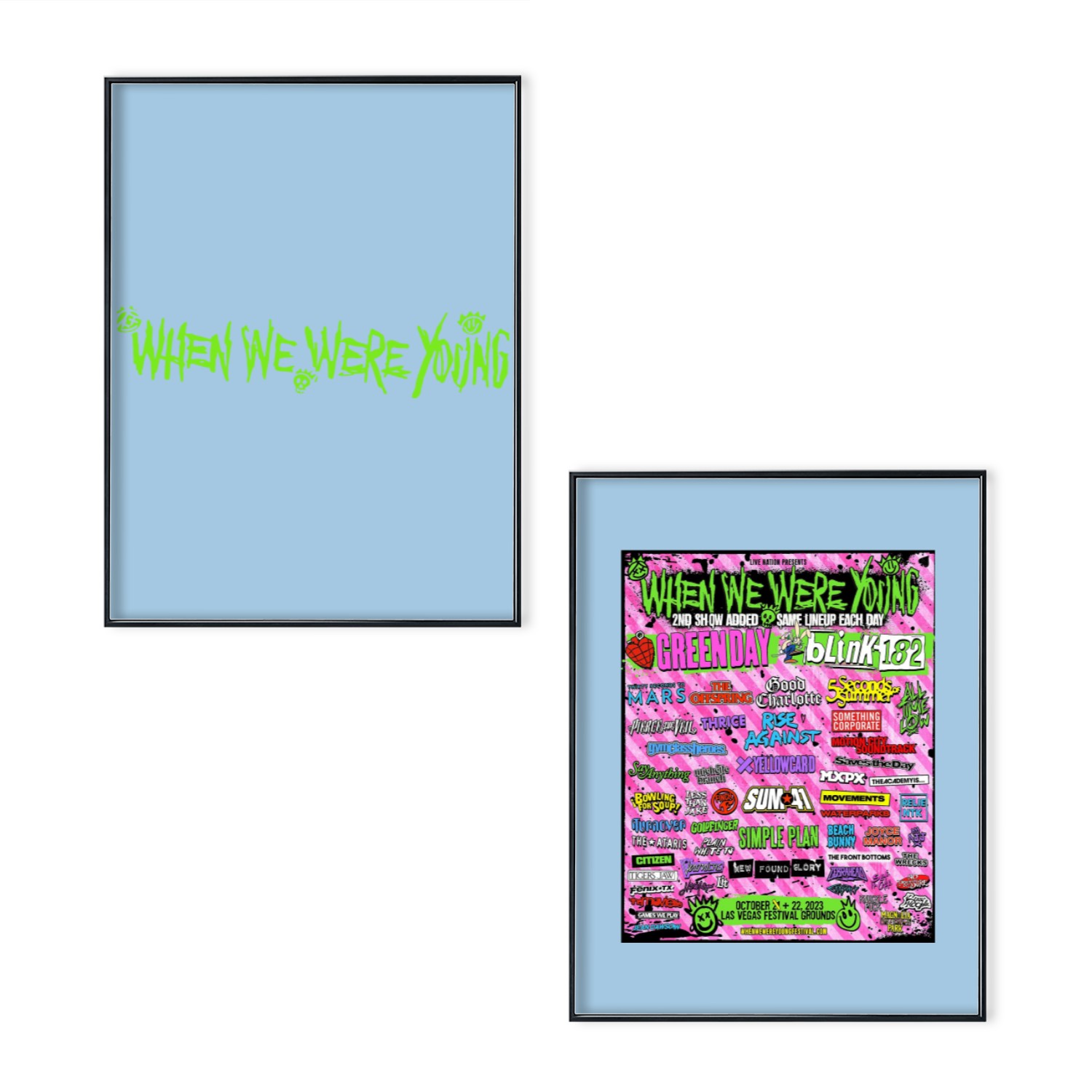 When We Were Young Rock Festival 2023 Poster Set