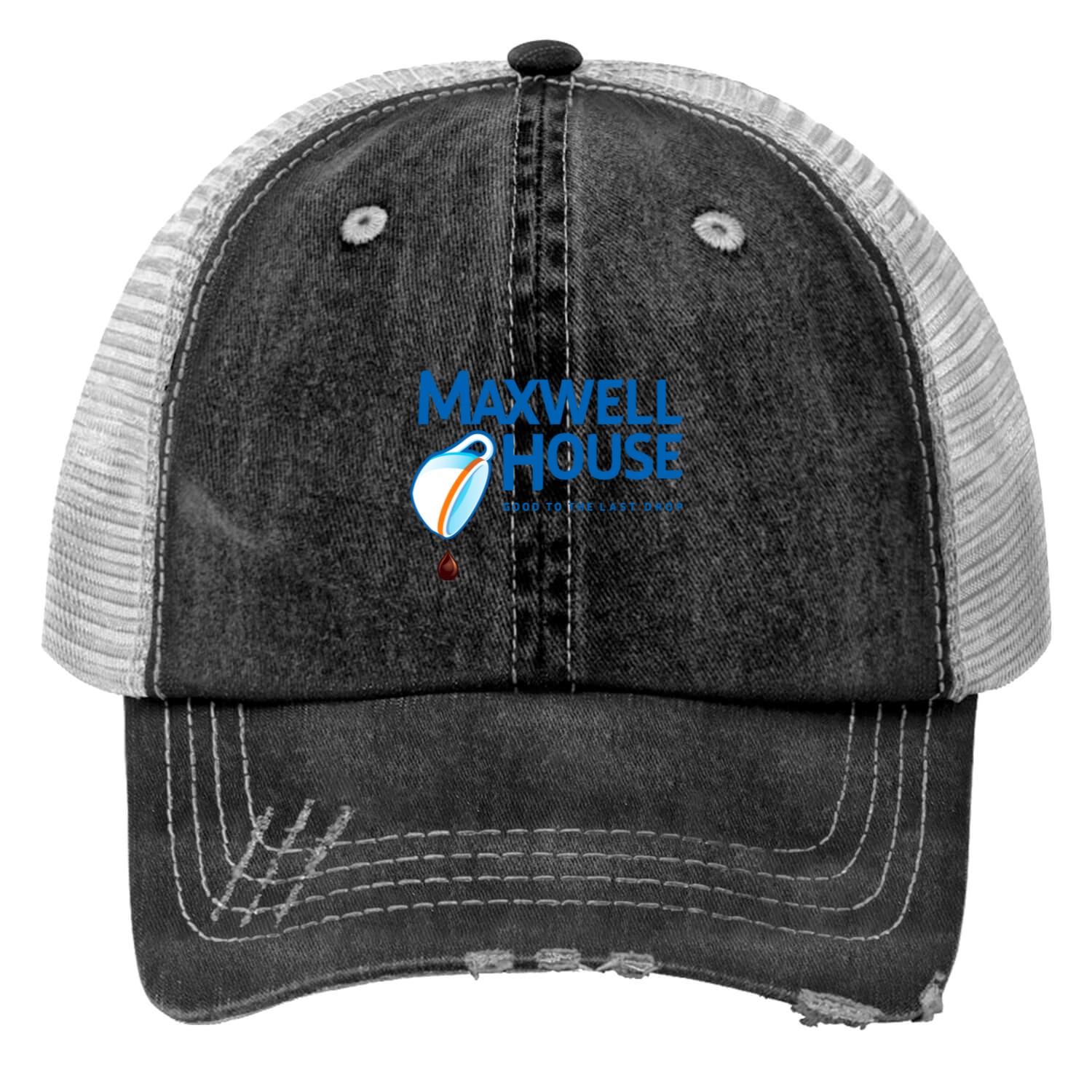 Maxwell House-logo Print Trucker Hats
