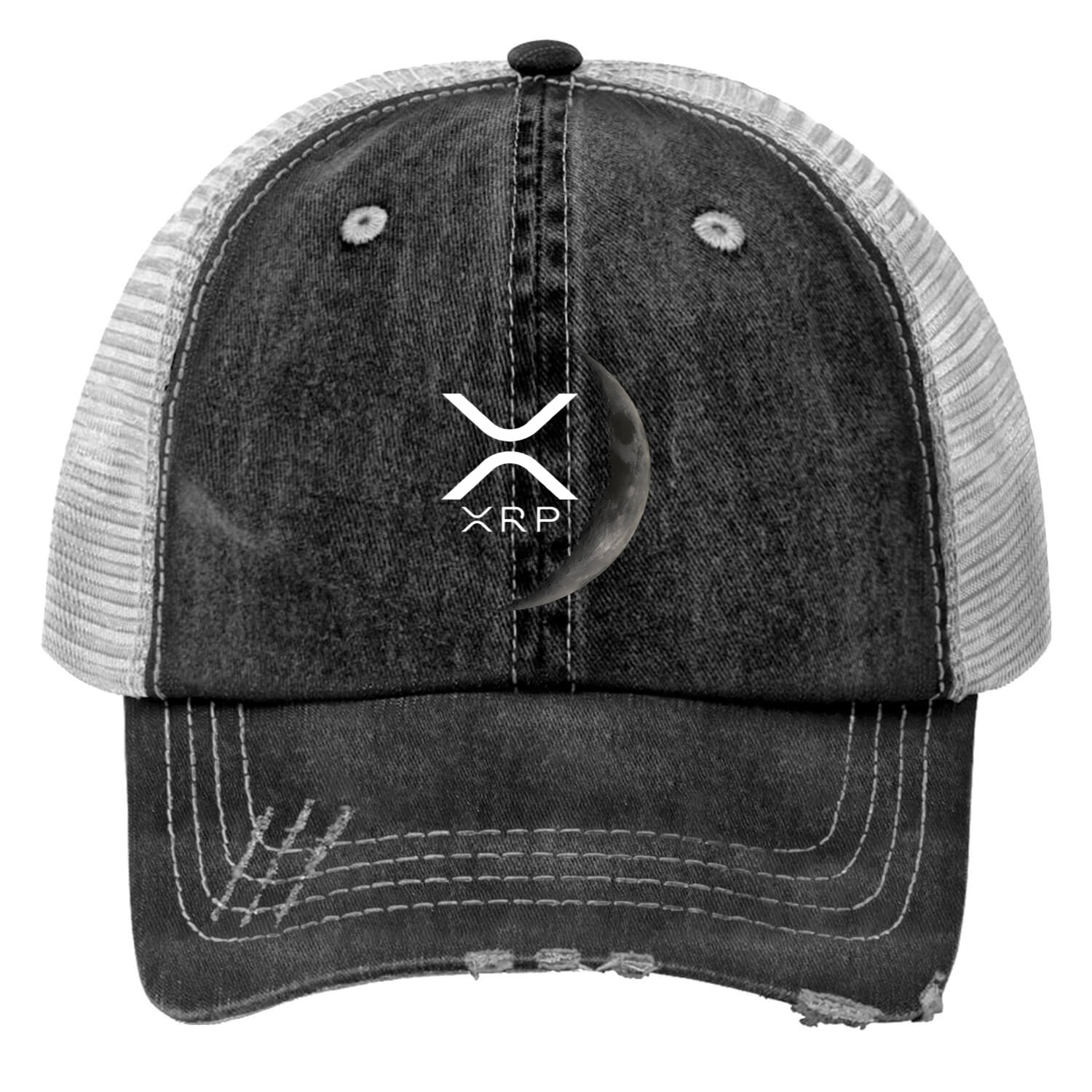 Ripple Xrp Moon Print Trucker Hats
