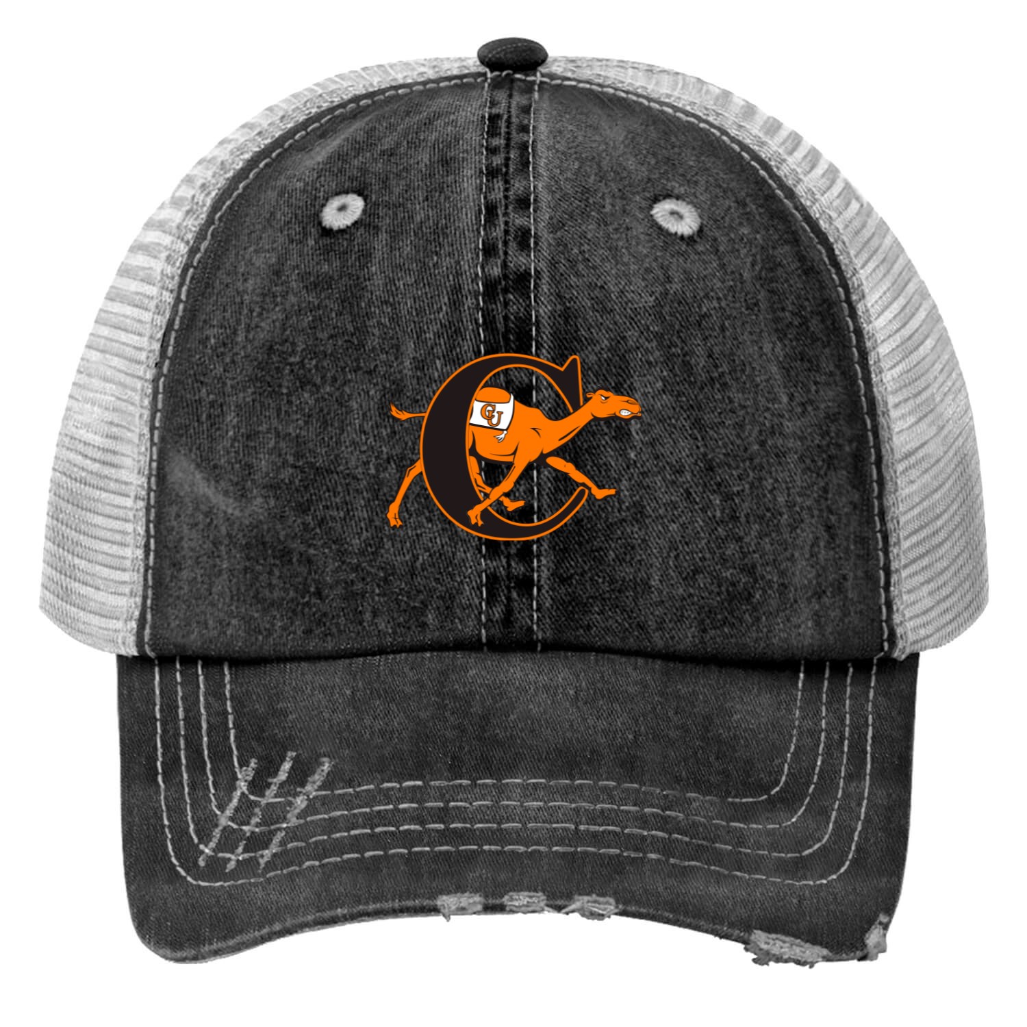 Campbell Fighting-camels-logo Print Trucker Hats
